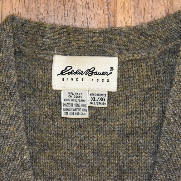 Eddie Bauer Men's Tall Wool Sweater Vest Sz XL - Picture 3 of 3